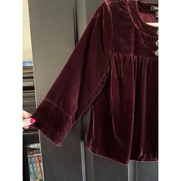 Style&Co Women's Eggplant Red Velvet Evening Jacket Blazer Size 4 - Picture 5 of 6